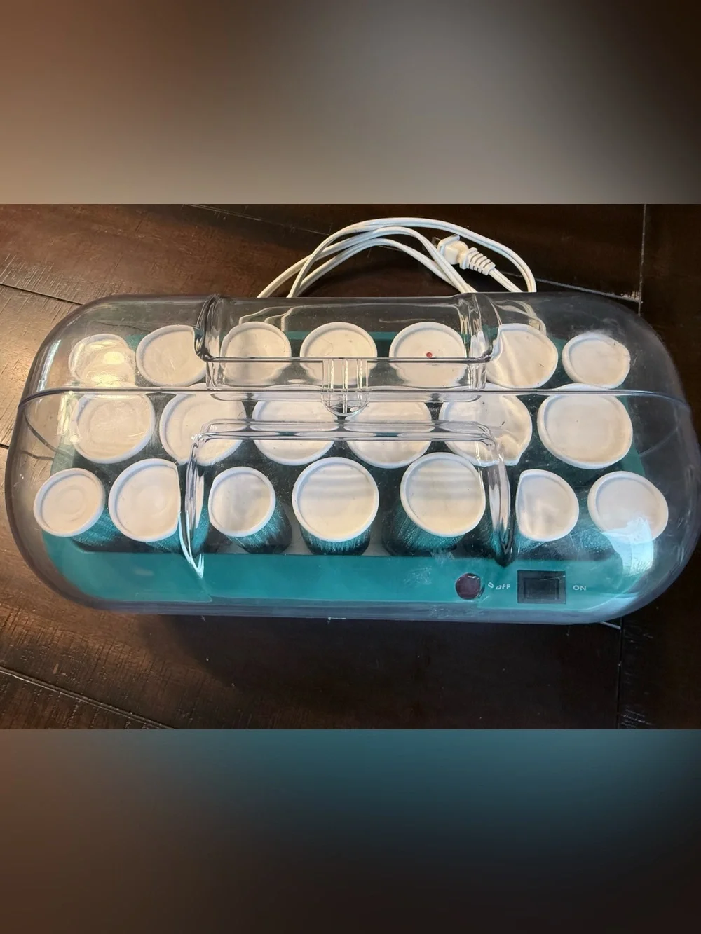 Conair Easy Holding Hairsetter Hot 20-Grip Rollers Curlers in Teal